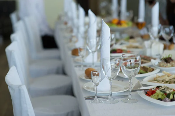 Весільний шведський стіл, сервіровка столу Стокове Фото