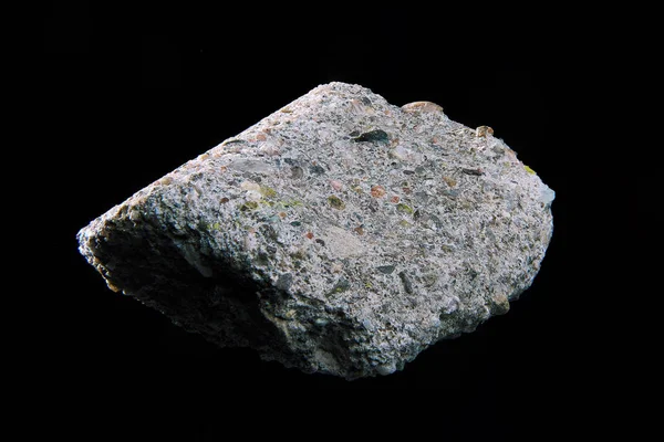 Stein Isoliert Auf Schwarzen Hintergrund — Stockfoto