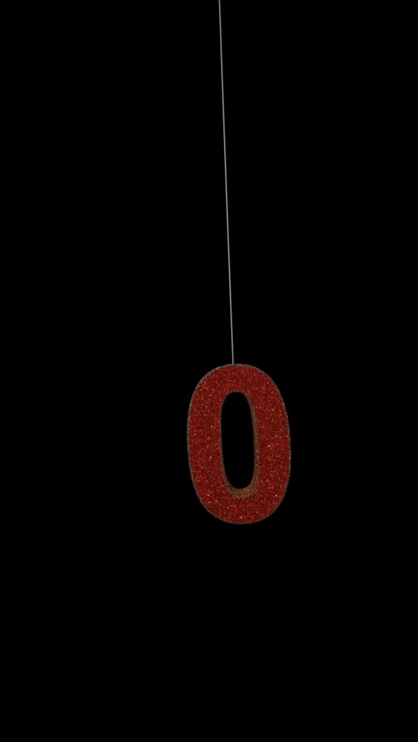 3D动画动态闪烁着圣诞装饰品文字排版回路与阿尔法红金0 — 图库视频影像