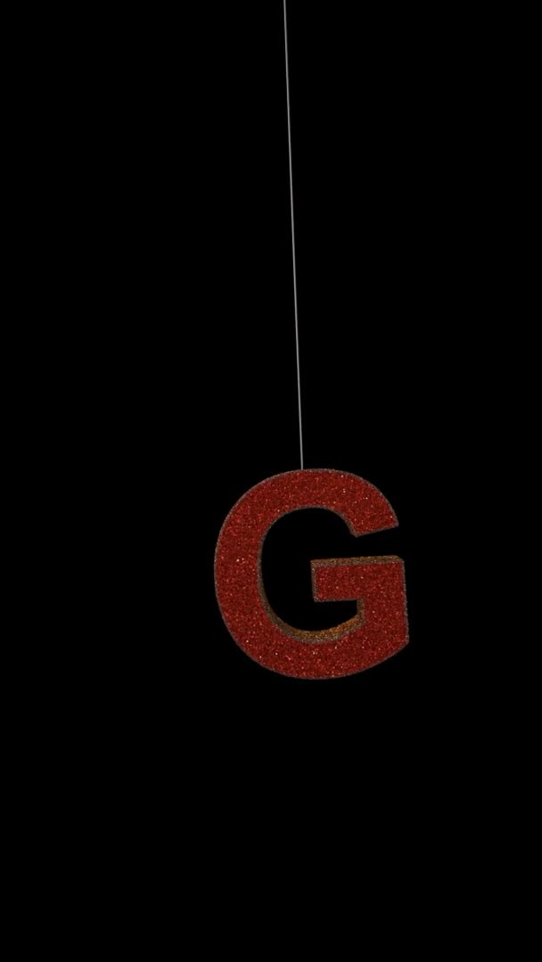 Geanimeerde Dynamische Glitter Kerst Ornament Tekst Typografie Lus Met Alpha — Stockvideo