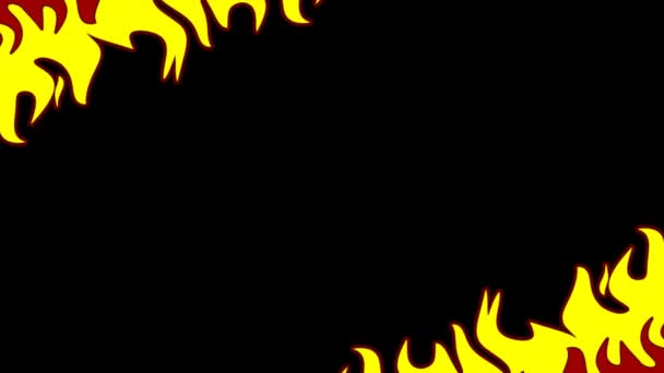Vector Flat Cartoon flame transition animation loop with alphaTransition 3