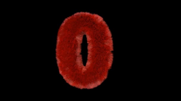 通道0的蓬松毛皮文字排版 — 图库视频影像