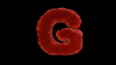 Alfa kanal G ile kabarık tüylü metin tipografisi