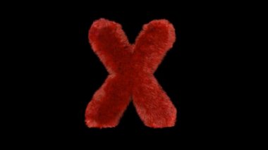 Alfa Kanal X ile tüylü kıl metni tipografisi