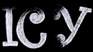 Frost ve ICY 'yi kodlayan ayrı bir alfa kanalı ile buz metni oluşturuluyor