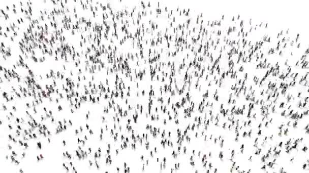 Emberek Összegyűlnek Tömegben Együtt Alkotják Igét — Stock videók