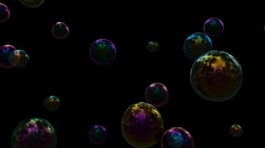 Düşen sabun köpükleri alfa kanallı animasyon ön ucu