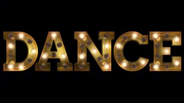 Ampul harfi dans kelimesini heceleyerek yanıp sönüyor.