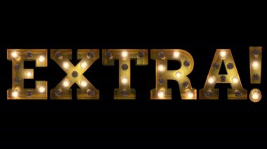 Ampul harfi çekme yolu yanıp sönüyor. Ekstra kelimesini heceliyor.