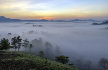 Bulutlu mevsim Da Lat Ormanı platosuna geri döndü.