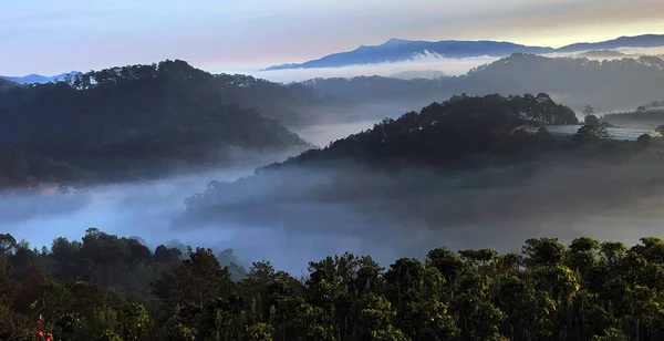 Temprano Ciudad Montaña Lam Dong Lat — Foto de Stock