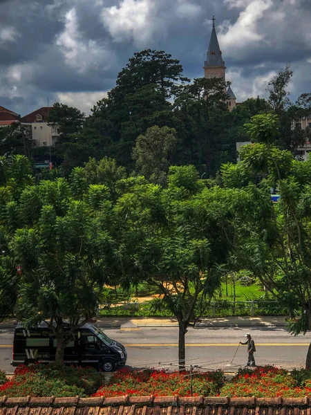 Lat Mountain Town Landscape — Stock Photo, Image