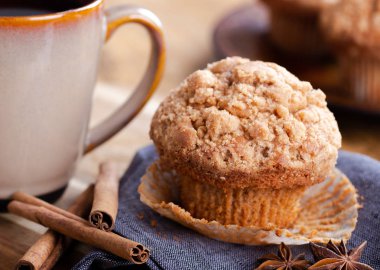 Tarçınlı çörek closeup 
