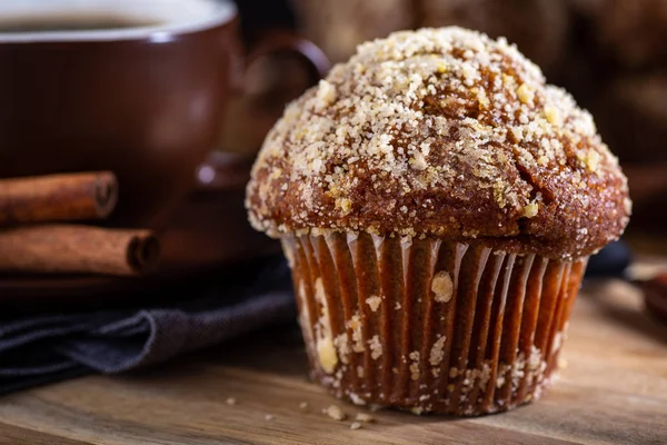 Pompoen Muffin en kopje koffie — Stockfoto