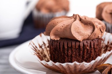 Çikolatalı kek closeup