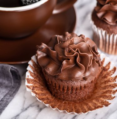 Çikolatalı kek closeup