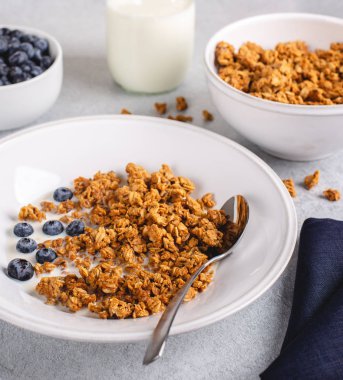 Taze Yaban Mersini ile Gevrek Granola Kahvaltı