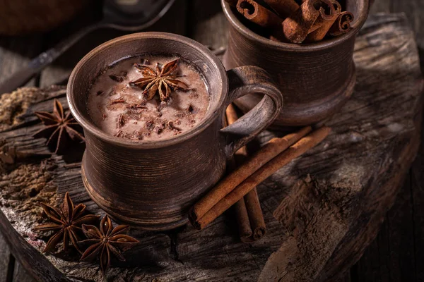 Taza vintage de chocolate caliente — Foto de Stock