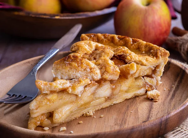 Rebanada de canela Tarta de manzana — Foto de Stock