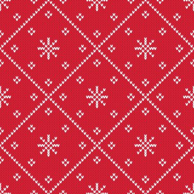 Küçük yıldızlı kırmızı ve beyaz desenli