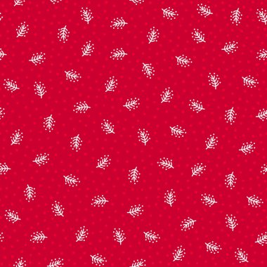 Kırmızı bayram deseni 05 'te beyaz kış karalaması