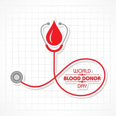 Yaratıcı Dünya Kan Bağışı Günü hisse senedi vektörünü selamlıyor