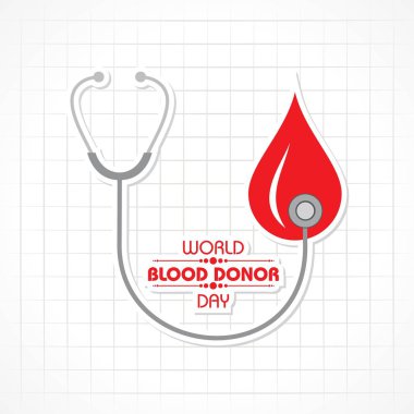 Yaratıcı Dünya Kan Bağışı Günü hisse senedi vektörünü selamlıyor