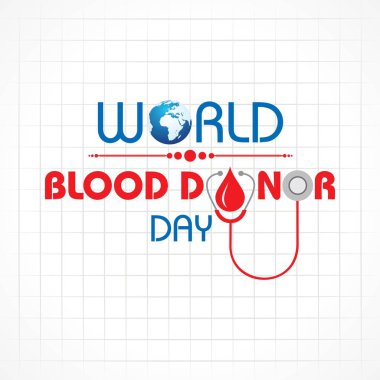 Yaratıcı Dünya Kan Bağışı Günü hisse senedi vektörünü selamlıyor