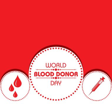 Yaratıcı Dünya Kan Bağışı Günü hisse senedi vektörünü selamlıyor