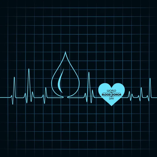 Творческий Всемирный День Кровавого Донора — стоковый вектор