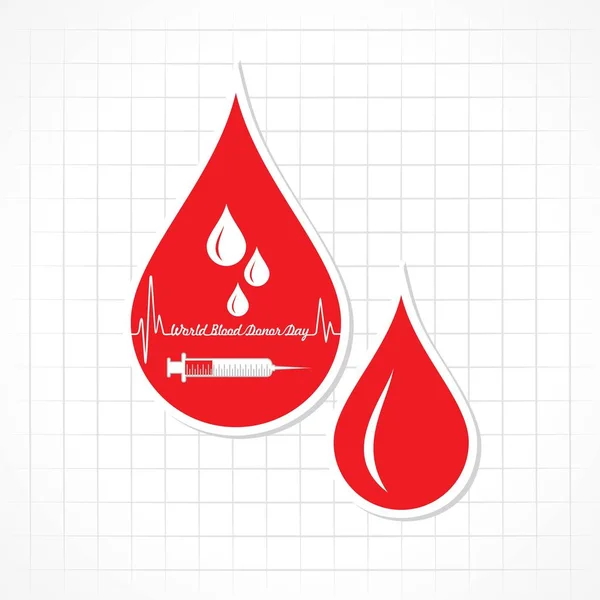 Día Mundial Creativo Del Donante Sangre — Archivo Imágenes Vectoriales