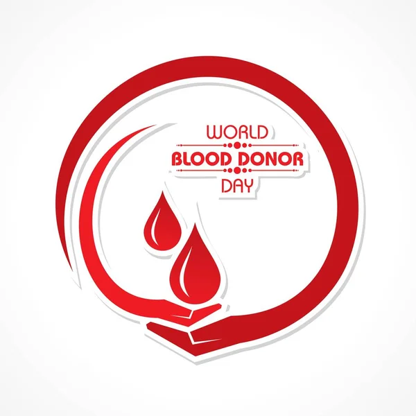 Día Mundial Creativo Del Donante Sangre — Vector de stock