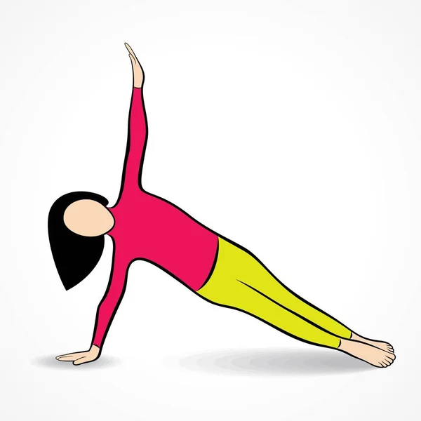 Illustration Von Frauen Die Yogasan Zum Internationalen Yoga Tag Juni — Stockvektor