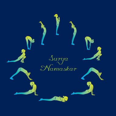 Uluslararası Yoga Günü 'nde SURYA NAMASKAR yapan bir kadının resmi