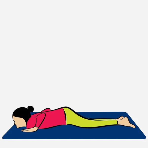 Ilustración Mujer Haciendo Surya Namaskar Para Día Internacional Del Yoga — Archivo Imágenes Vectoriales