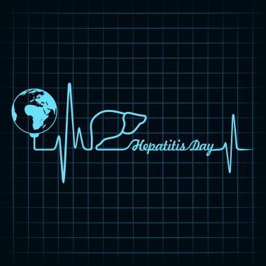 Dünya Hepatit Günü 'nün vektör illüstrasyonu.
