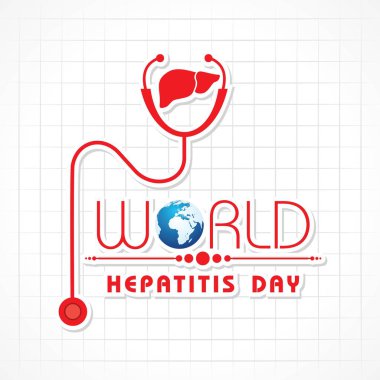 Dünya Hepatit Günü 'nün vektör illüstrasyonu.