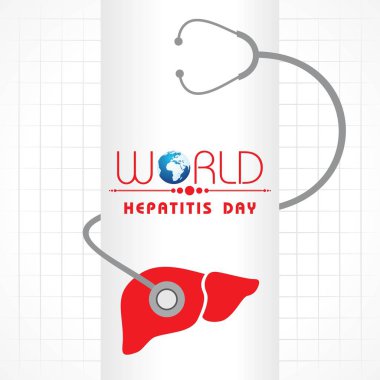 Dünya Hepatit Günü 'nün vektör illüstrasyonu.