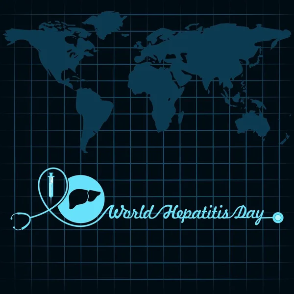 Ilustracja Wektorowa Obrazu Akcji Symboli World Hepatitis Day — Wektor stockowy