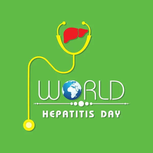 Vector Illustration World Hepatitis Day Stock Image Symbols — Stock Vector