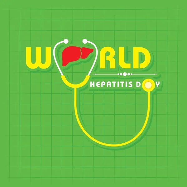 Ilustracja Wektorowa Obrazu Akcji Symboli World Hepatitis Day — Wektor stockowy