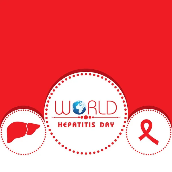 Vektor Illustration World Hepatit Day Stock Image Och Symboler — Stock vektor