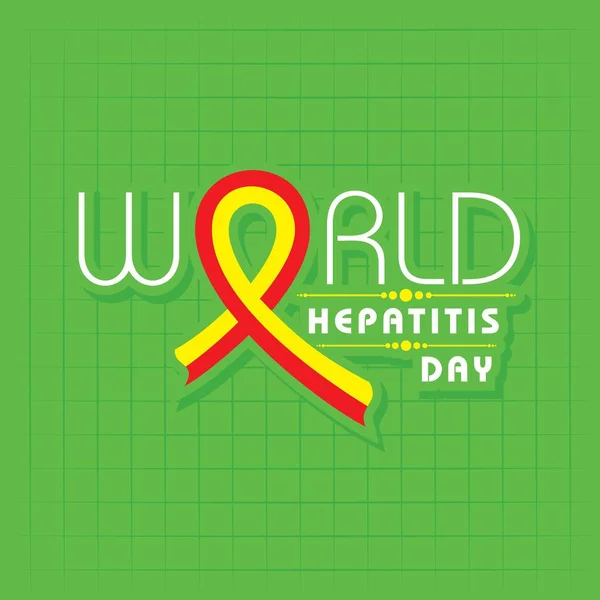 Vektor Illustration World Hepatit Day Stock Image Och Symboler — Stock vektor