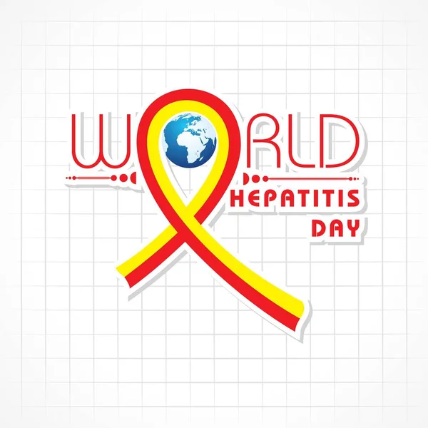 Vektor Illustration World Hepatit Day Stock Image Och Symboler — Stock vektor