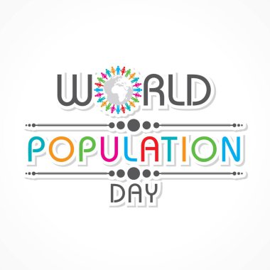 Dünya Nüfus Günü için İllüstrasyon, Poster veya afiş