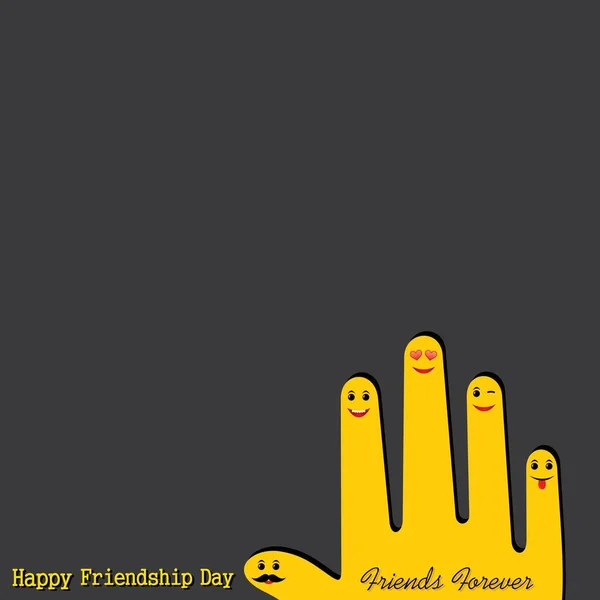 Happy Friendship Dayベクトルタイポグラフィデザイン グリーティングカード ポスター 友人用Tシャツとして使用できます — ストックベクタ