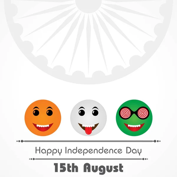 Ilustración Vectorial Fondo Concepto Día Independencia India Con Rueda Ashoka — Archivo Imágenes Vectoriales