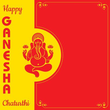 Mutlu ganesh chaturthi festivali arka plan vektörü