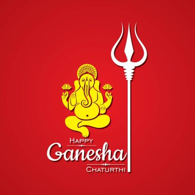 Mutlu ganesh chaturthi festivali arka plan vektörü