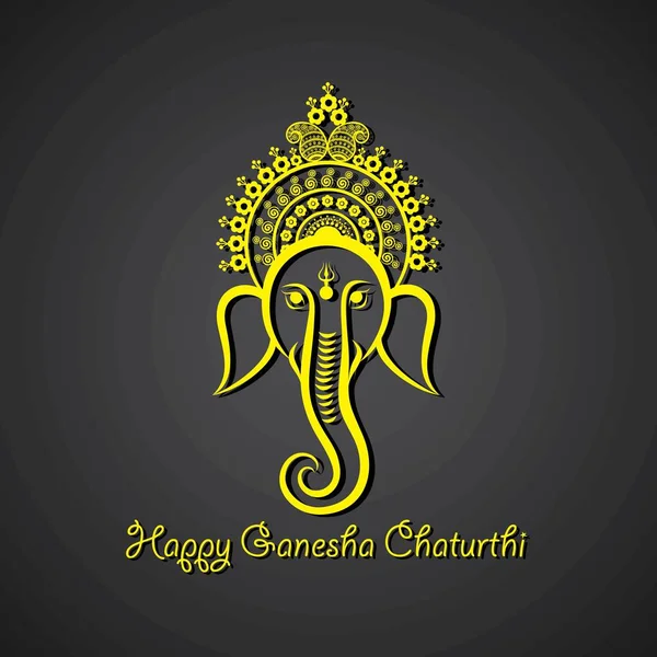 Feliz Ganesh Chaturthi Festival Fundo Vetor — Vetor de Stock